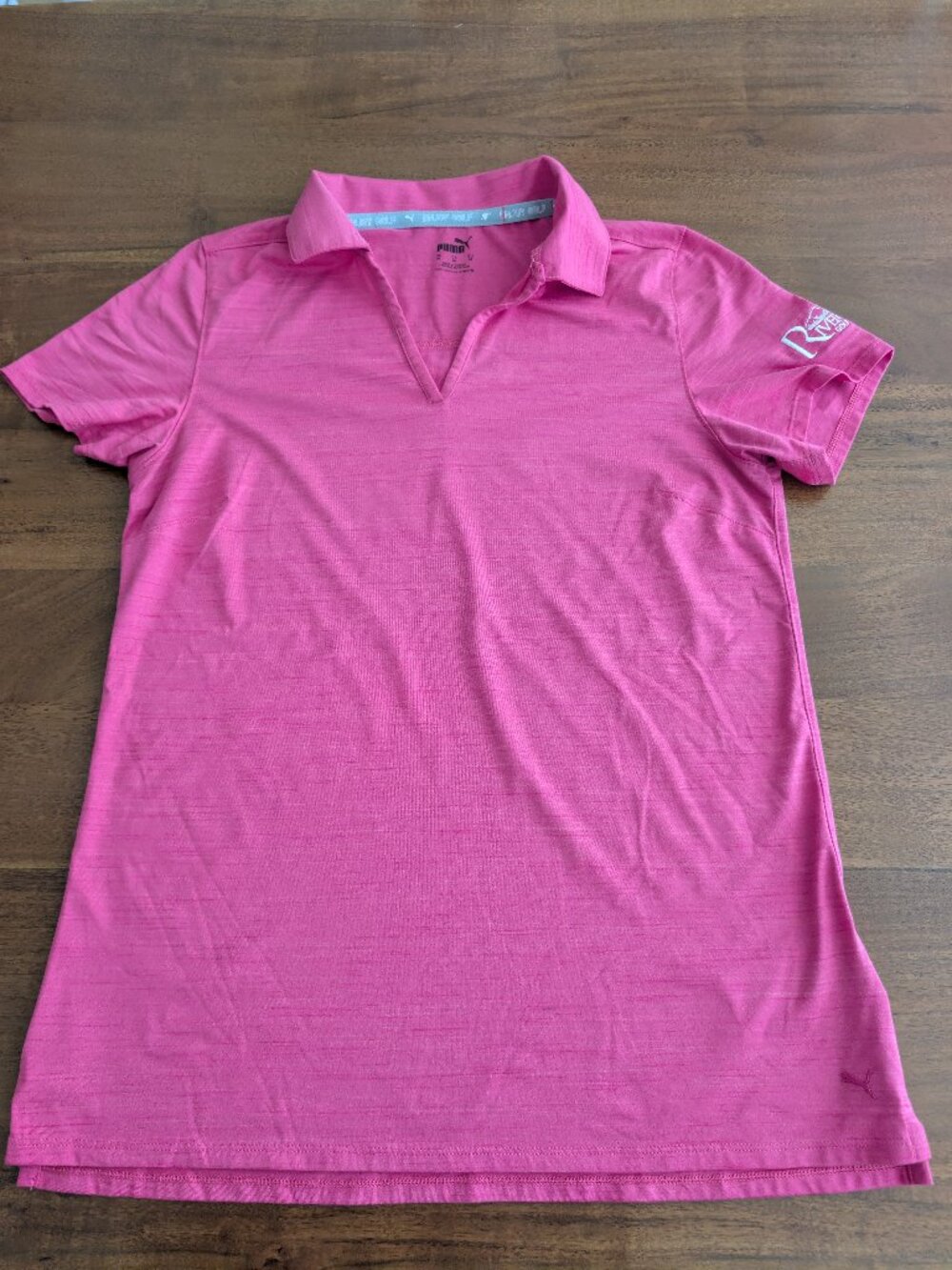 PUMA Women’s Golf Polo Medium Pink Riverdale Golf Course Colorado